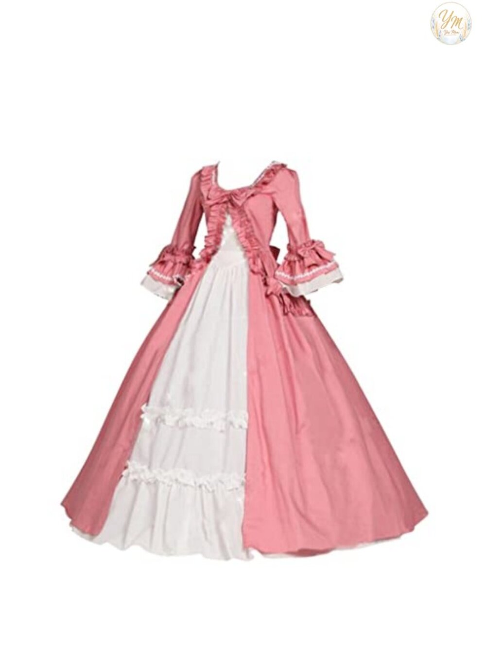Women's Victorian Rococo Dress Maiden Costume Polyester High Neck